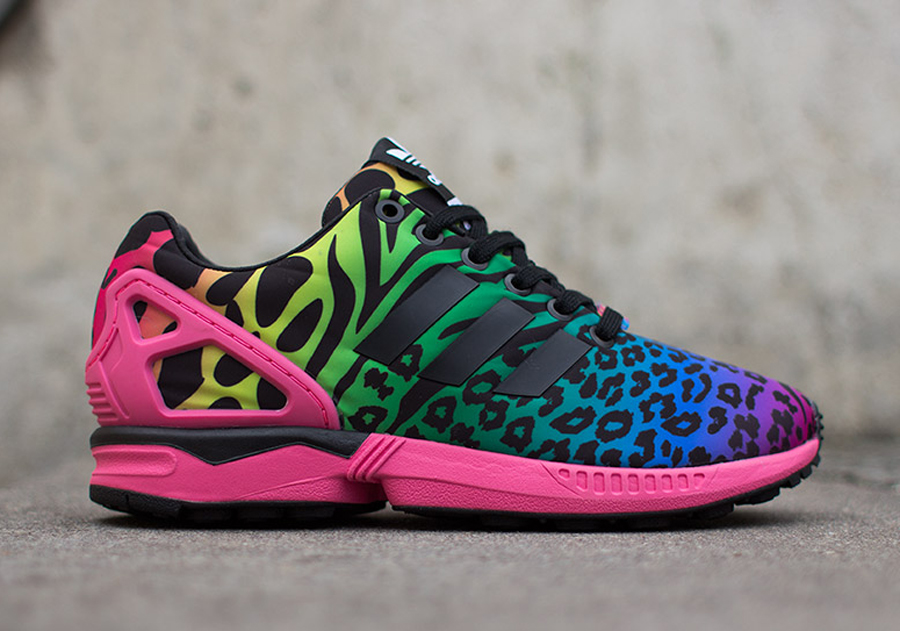 adidas zx flux leopard rose